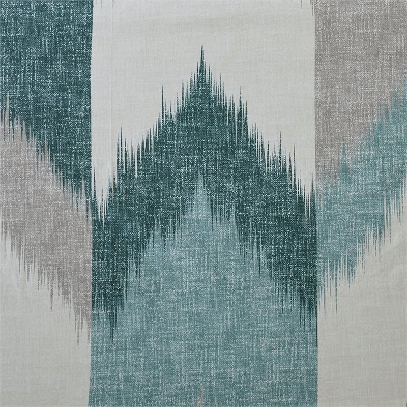 INK+IVY Alpine Cotton Printed Shower Curtain in Aqua 72x72