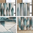 INK+IVY Alpine Cotton Printed Shower Curtain in Aqua 72x72