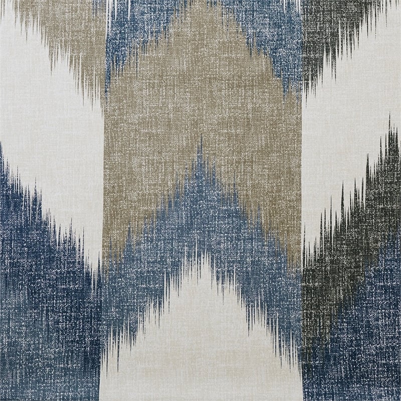 INK+IVY Alpine Cotton Printed Shower Curtain in Navy 72x72