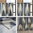 INK+IVY Alpine Cotton Printed Shower Curtain in Navy 72x72