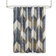 INK+IVY Alpine Cotton Printed Shower Curtain in Navy 72x72