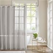 Madison Park Anna Sheer Shower Curtain in Grey 72x72