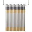 Madison Park Amherst Faux Silk Shower Curtain in Yellow 72x72