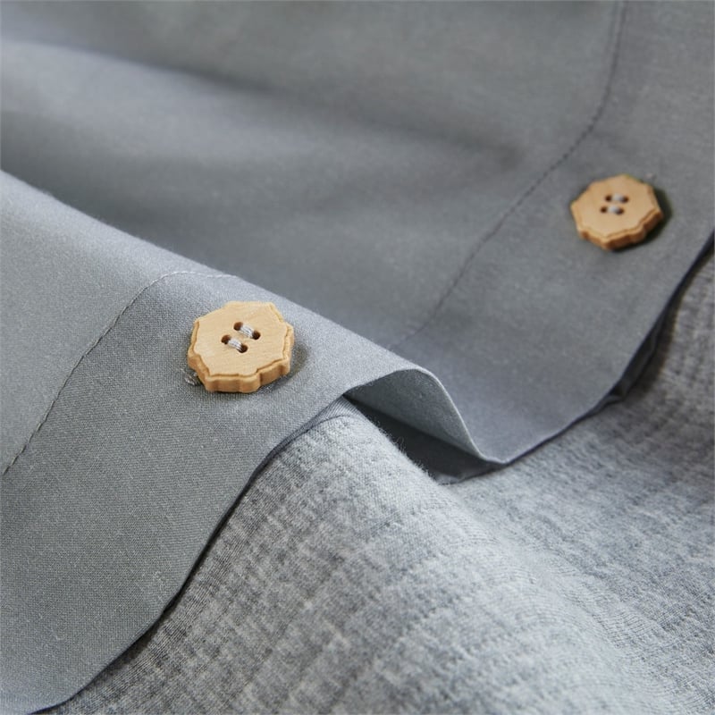 Croscill Casual Ellis 3 Piece Duvet Set in Heathered Gray Full/Queen