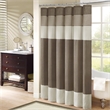 Madison Park Amherst Faux Silk Shower Curtain in Natural 72x72
