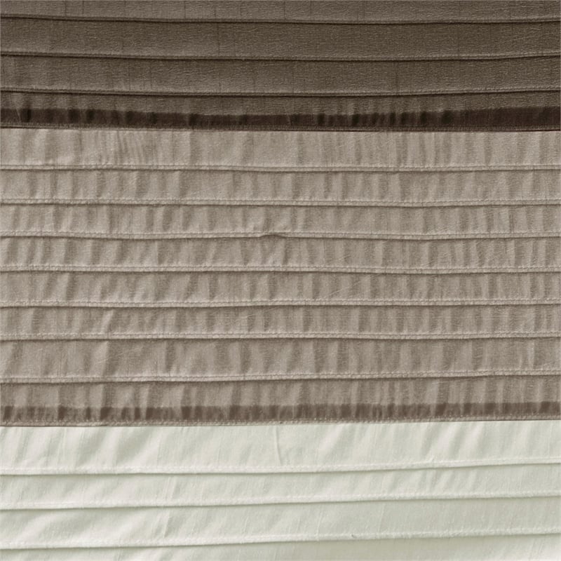 Madison Park Amherst Faux Silk Shower Curtain in Natural 72x72