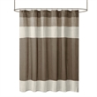 Madison Park Amherst Faux Silk Shower Curtain in Natural 72x72