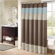Madison Park Amherst Faux Silk Shower Curtain in Blue 72x72