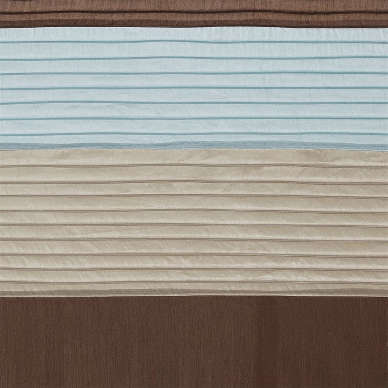 Madison Park Amherst Faux Silk Shower Curtain in Blue 72x72