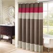 Madison Park Amherst Faux Silk Shower Curtain in Red 72x72