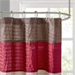 Madison Park Amherst Faux Silk Shower Curtain in Red 72x72