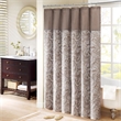 Madison Park Aubrey Jacquard Shower Curtain in Blue/Brown 72x72