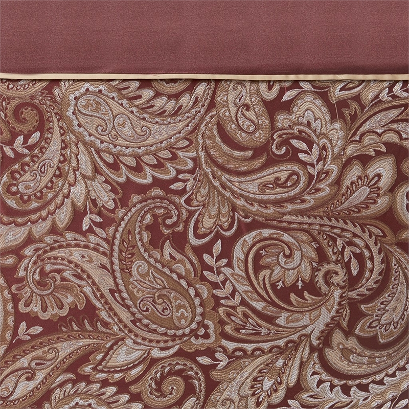 Madison Park Aubrey Jacquard Shower Curtain in Burgundy 72x72