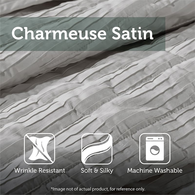 Madison Park Trinity 7 Piece Comforter Set in Taupe King