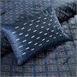 Madison Park Biloxi 6 Piece Duvet Cover Set in Navy King/Cal King