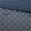 Madison Park Biloxi 6 Piece Duvet Cover Set in Navy Full/Queen