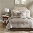Madison Park Trinity 7 Piece Comforter Set in Taupe Queen