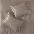 Madison Park Trinity 7 Piece Comforter Set in Taupe Queen
