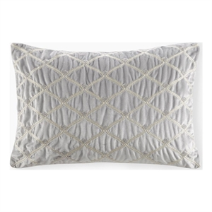 Croscill Classics Aumont Oblong Decor Pillow in Silver 22x15&quot