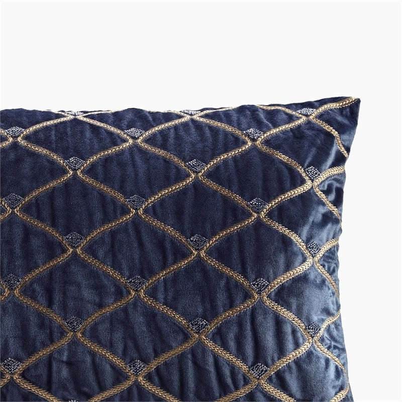 Croscill Classics Aumont Oblong Decor Pillow in Navy 22x15