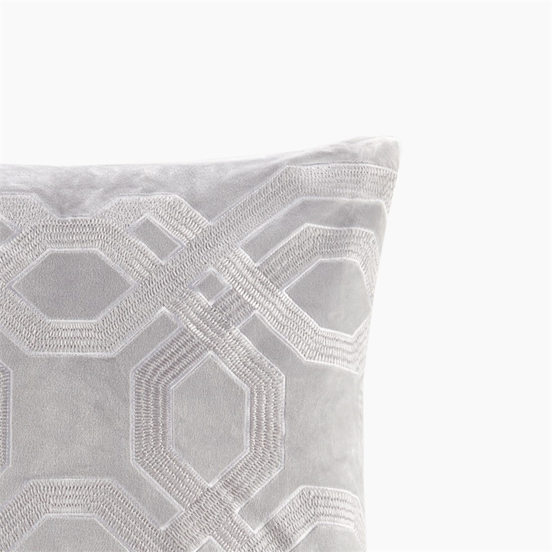Croscill Classics Biron Square Decor Pillow in Silver 18x18