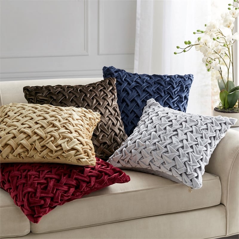 Croscill Classics Winchester Square Decor Pillow in Navy 20x20