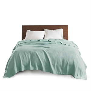 Madison Park Egyptian Cotton Blanket in Seafoam Twin