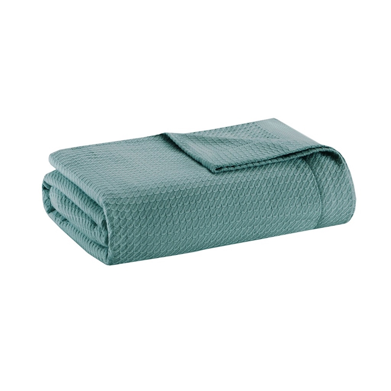 Madison Park Egyptian Cotton Blanket in Teal Full/Queen