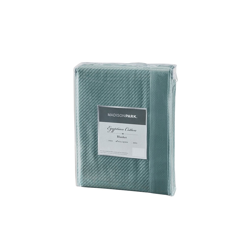 Madison Park Egyptian Cotton Blanket in Teal Full/Queen