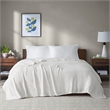Madison Park Freshspun Basketweave Cotton Blanket in Cream King