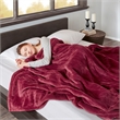 Beautyrest Heated Microlight to Berber Blanket in Red Full