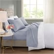 Beautyrest 600 Thread Count Cooling Cotton Blend 4 PC Sheet Set in Blue Cal King