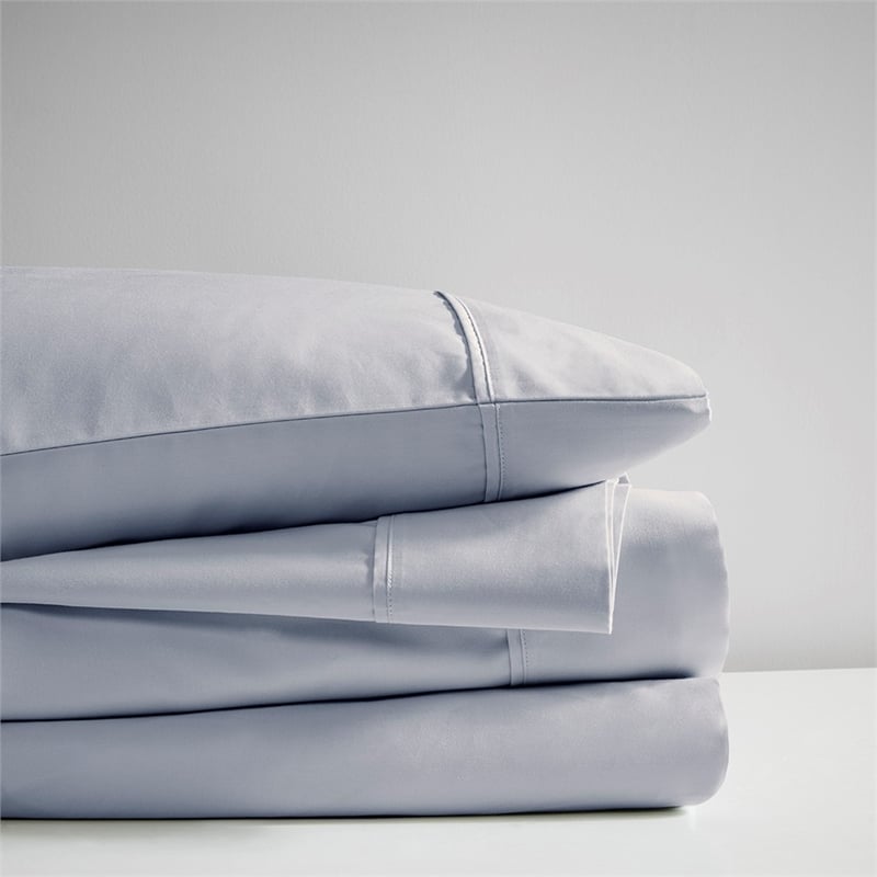 Beautyrest 600 Thread Count Cooling Cotton Blend 4 PC Sheet Set in Blue Cal King