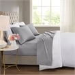 Beautyrest 600 Thread Count Cooling Cotton Blend 4 PC Sheet Set in Grey Full