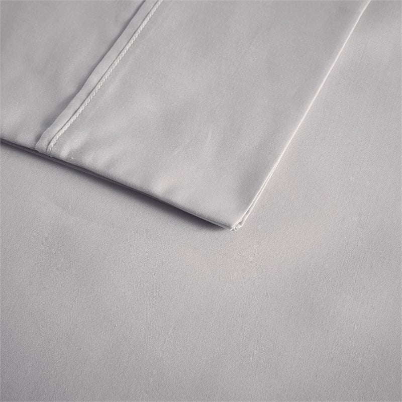 Beautyrest 600 Thread Count Cooling Cotton Blend 4 PC Sheet Set in Grey Full