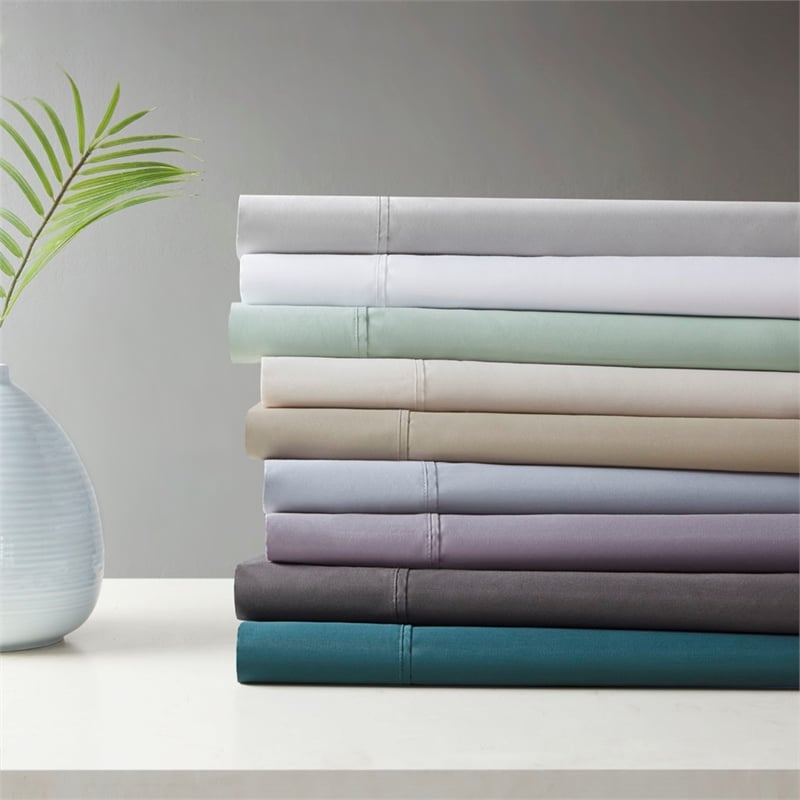 Beautyrest 600 Thread Count Cooling Cotton Blend 4 PC Sheet Set in Purple Full