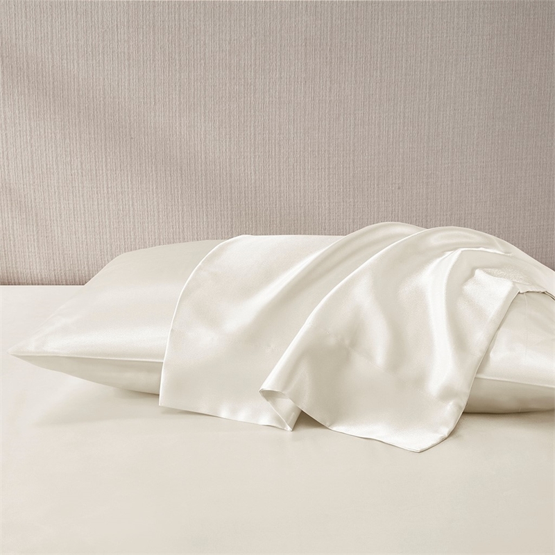 Madison Park Essentials Satin Luxury 2 PC Pillowcases in Ivory Standard