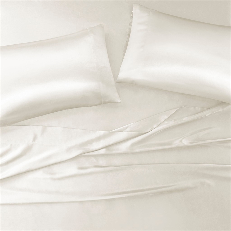 Madison Park Essentials Satin Luxury 2 PC Pillowcases in Ivory Standard