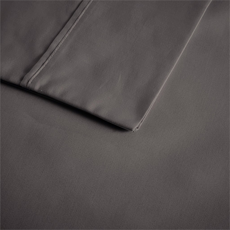 Beautyrest 600 Thread Count Cooling Cotton 4 PC Sheet Set in Charcoal Full