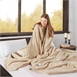 Beautyrest Heated Microlight to Berber Blanket in Tan King