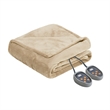 Beautyrest Heated Microlight to Berber Blanket in Tan King