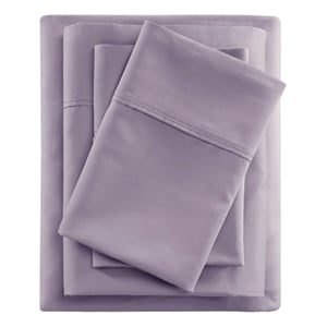 beautyrest 600 thread count cooling cotton blend 4 pc sheet set in purple king