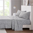 Intelligent Design Printed Microfiber Sheet Set in Black Floral Queen