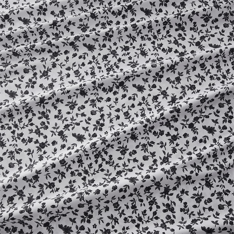 Intelligent Design Printed Microfiber Sheet Set in Black Floral Queen