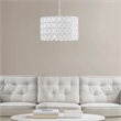 Hampton Hill Abbot 4-Light Glass Drum Shade Chandelier in White