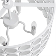 Hampton Hill Abbot 4-Light Glass Drum Shade Chandelier in White