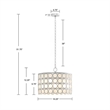 Hampton Hill Abbot 4-Light Glass Drum Shade Chandelier in White