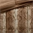 Madison Park Zuri 4PC Faux Fur Comforter Set in Tan Full/Queen