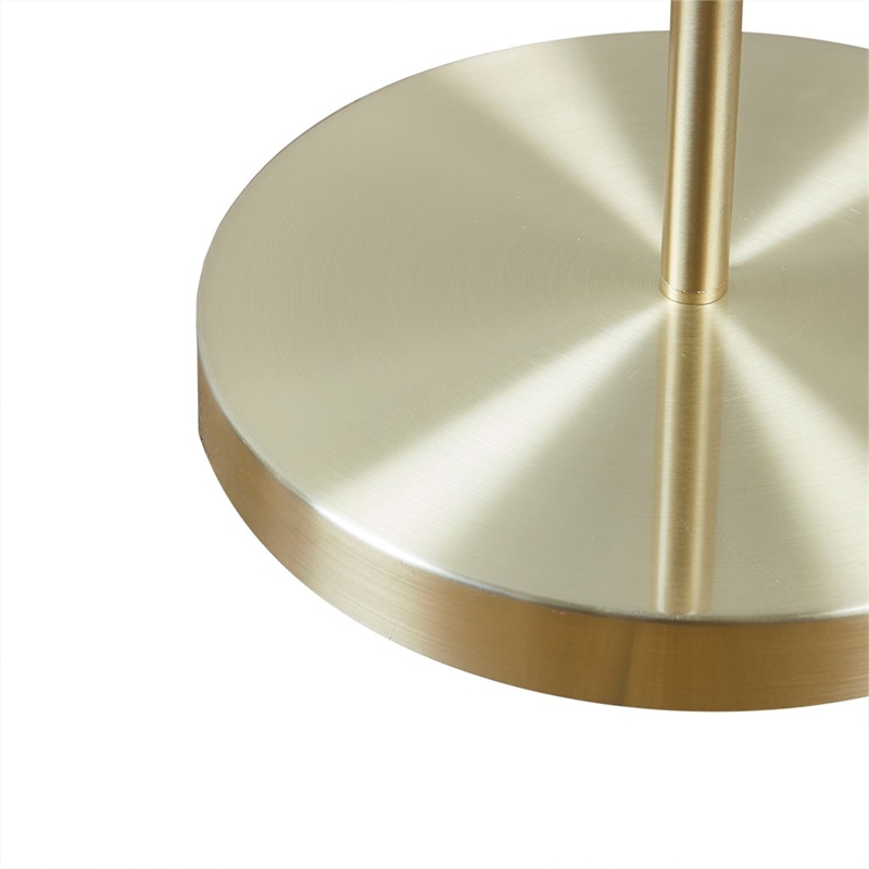 Hampton Hill Aster Angular Arched Metal Floor Lamp in Gold