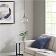 Hampton Hill Elm Bell-Shaped Glass Pendant in Smoke Grey